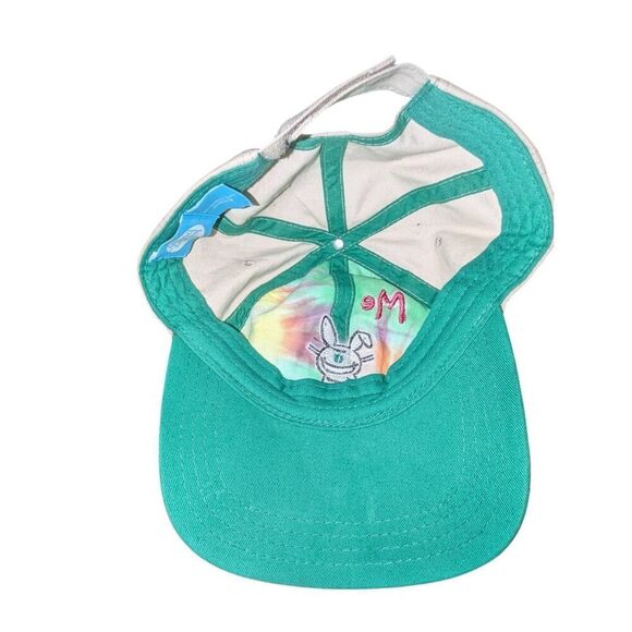 Vtg Y2K Jim Benton “It's Happy Bunny” Baseball Cap Hat Green Tie-Dye - Picture 5 of 5
